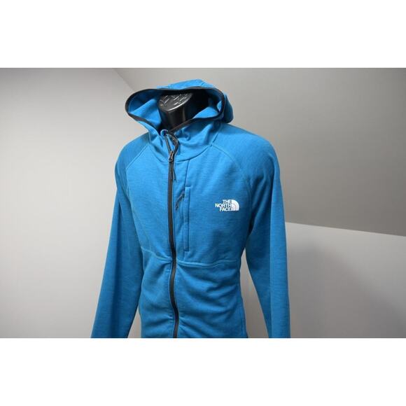The North Face Hoodie Fleece Full Zip Jacket Blue Athletic Mens Size Large - Picture 1 of 12